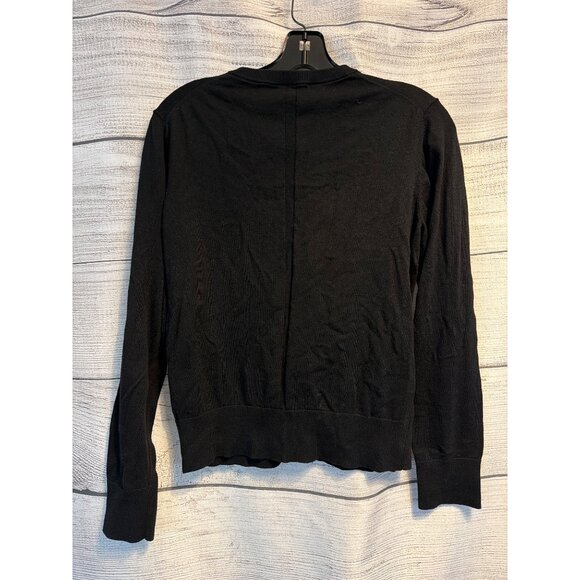 Ann Taylor Black Button-Up Cardigan Sweater Size L - Picture 3 of 3